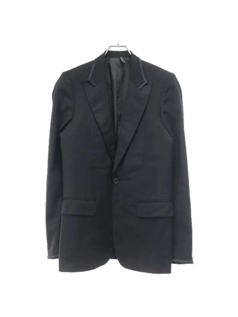 Dior Homme Satin Lapel Smoking Tuxedo Jacket Black 44
